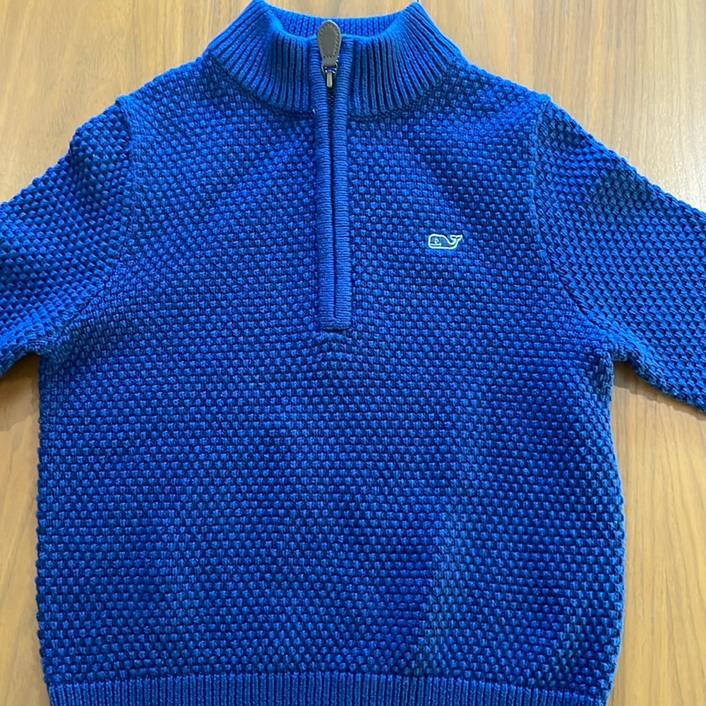 Vineyard Vines quarter zip sweater. Navy blue. Boys size 5